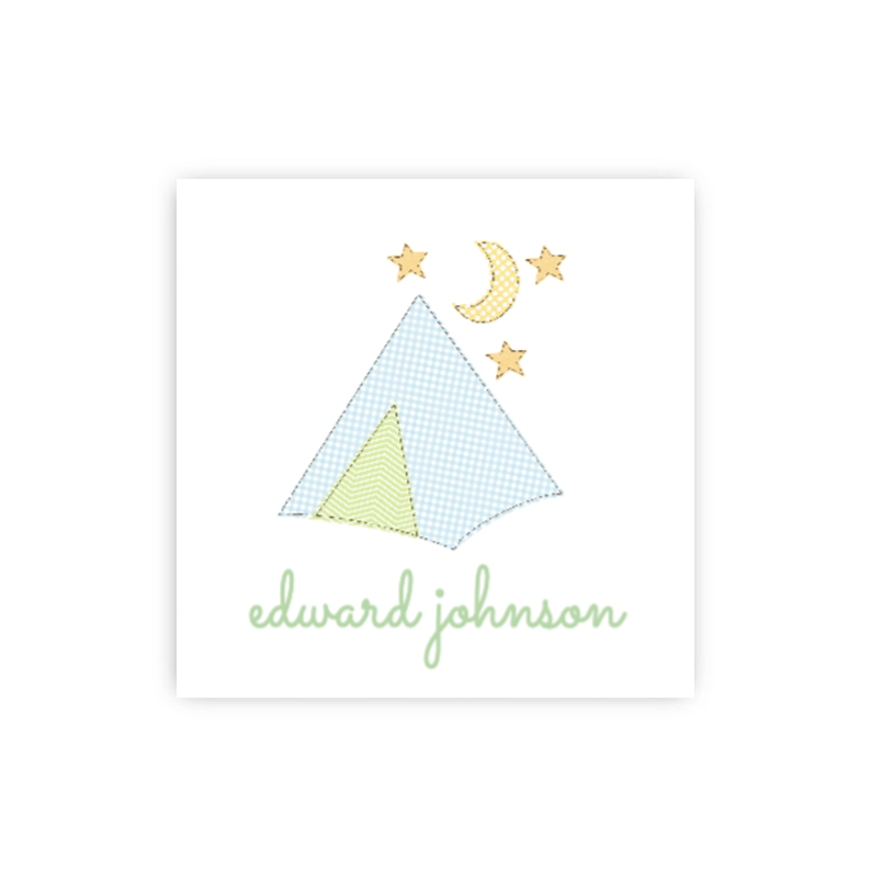 Blue Camp Tags / Stickers