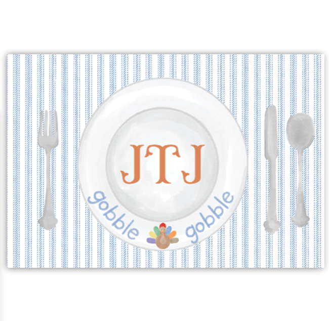 Blue Gobble Placemat