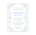 Blue Ladylike Invitation