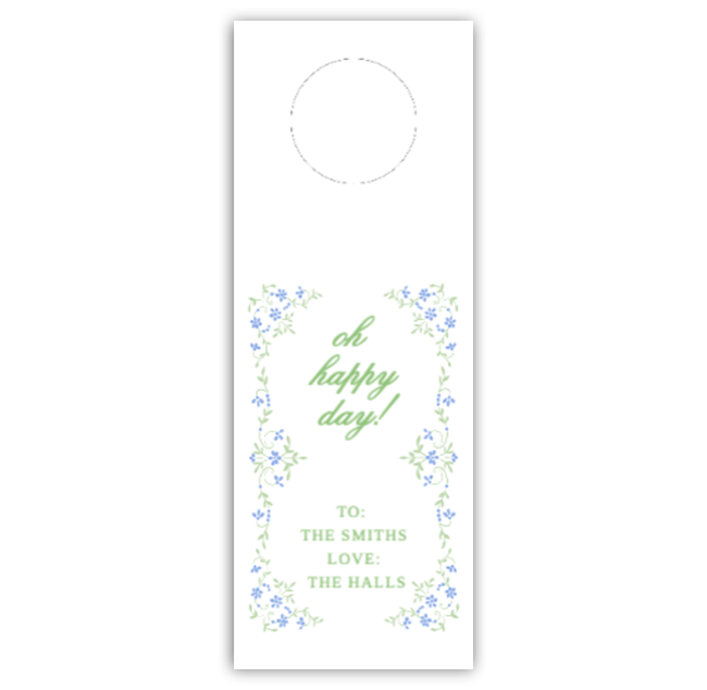Blue Ladylike Wine Tag