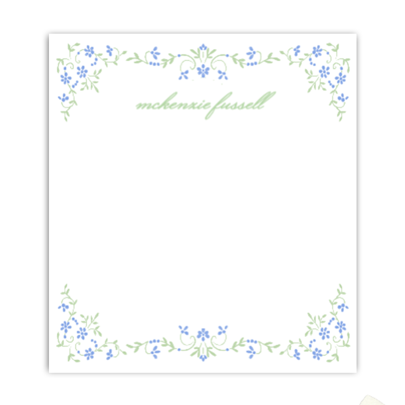 Blue Ladylike Notepad