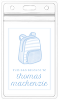 Blue Backpack Bag Tag