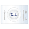 Blue Ticking Table Placemat