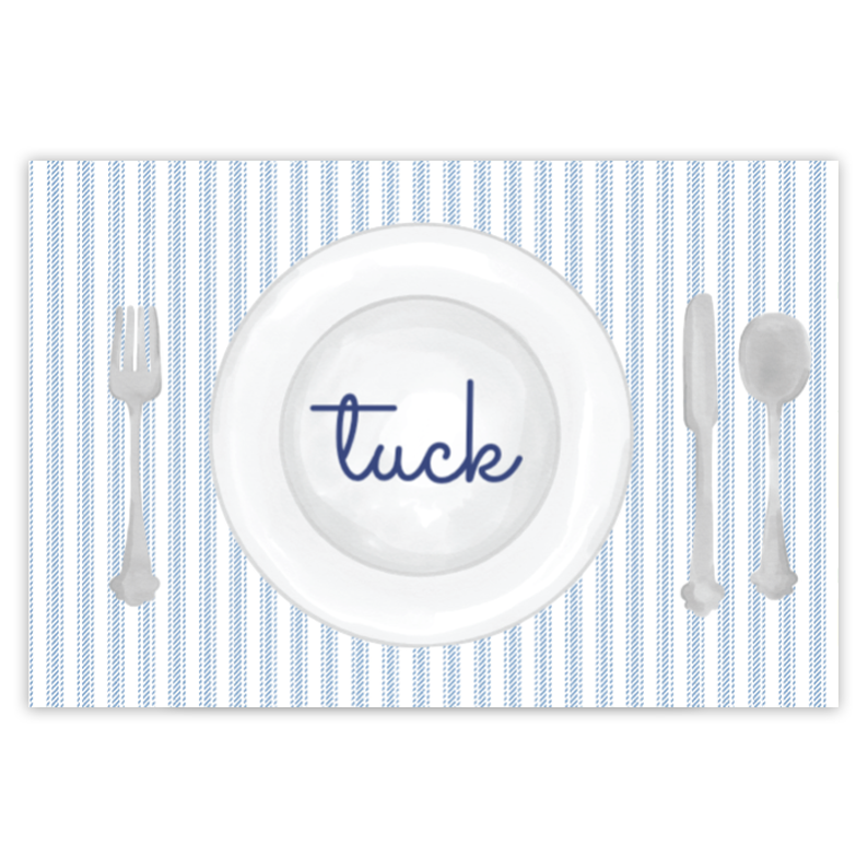 Blue Ticking Table Placemat