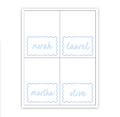 Blue Wave Place Cards / Buffet Labels
