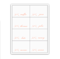 Blush Bow Buffet Labels / Placecards
