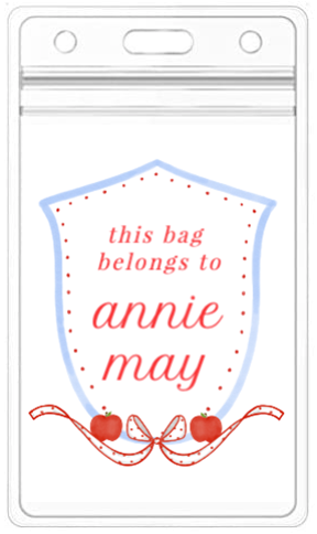 Bow Crest School Bag Tag