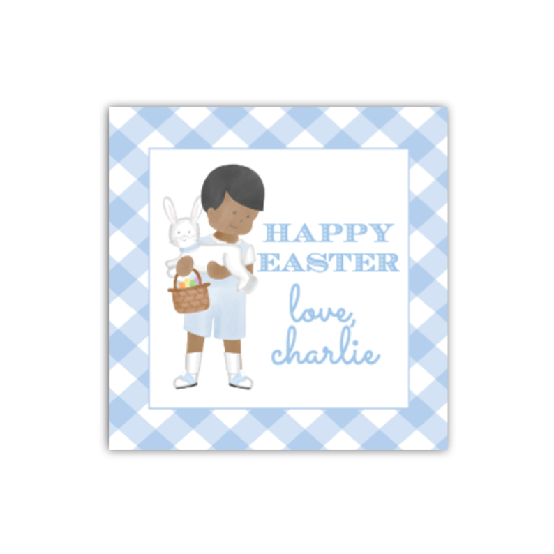 Little Boy Easter Gift Tags / Stickers