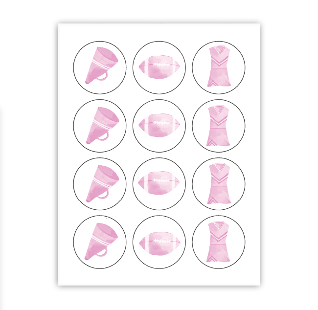 Cheer Cupcake Toppers