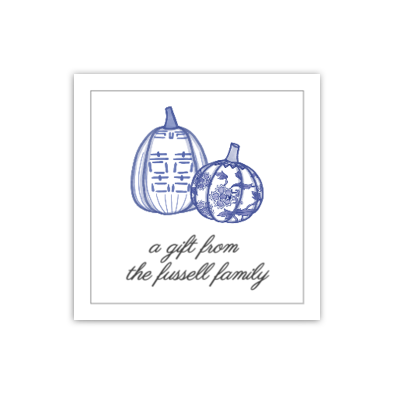 Chinoiserie Pumpkin Tags / Stickers