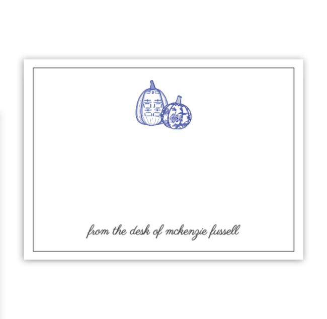 Chinoiserie Pumpkin Notecard