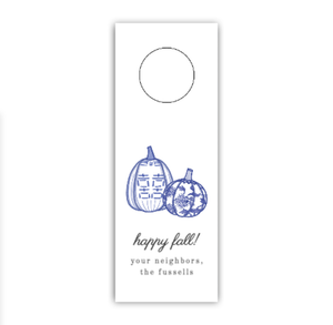 Chinoiserie Pumpkin Wine Tag