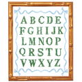Boxwood Alphabet Print (Blue)