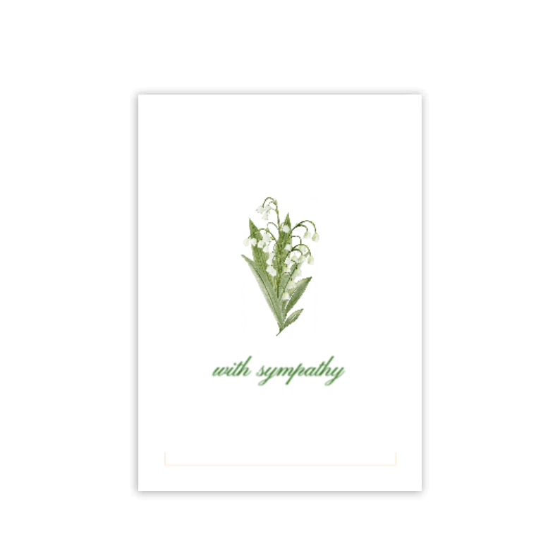 Sympathy Lily Folded Card