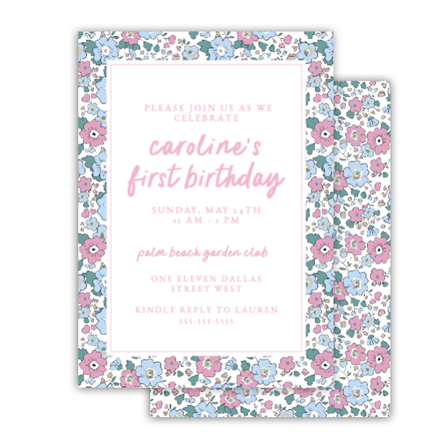 Ditsy Invitation