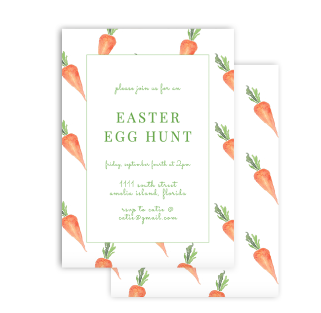 Easter Carrot Invitation
