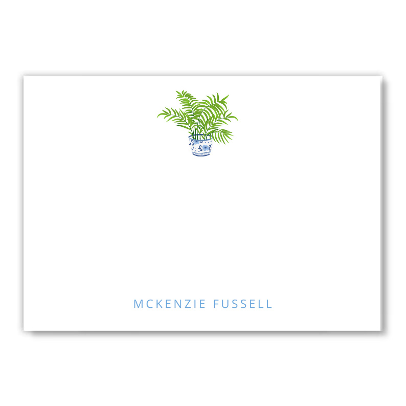 Chinoiserie Plant Flat Notecard