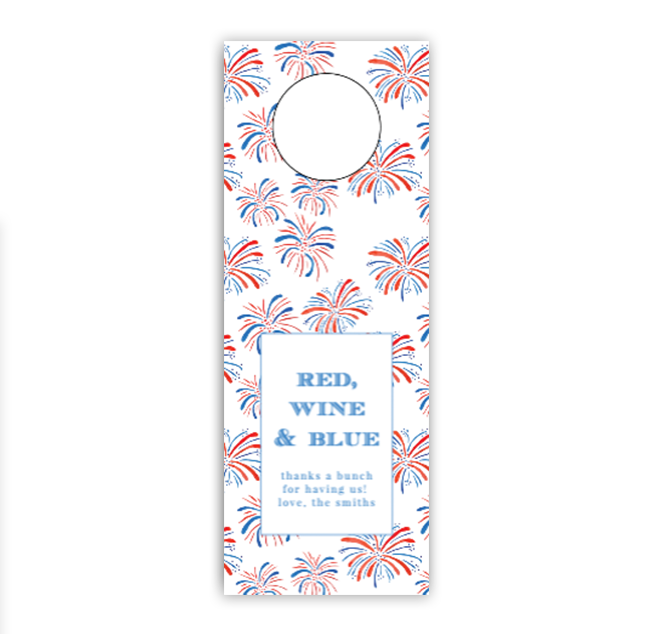 Fireworks Wine Tag