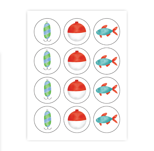 Fishing Cupcake Toppers