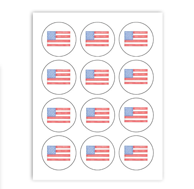 Flag Cupcake Toppers