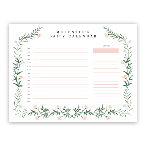 Floral Daily Planner