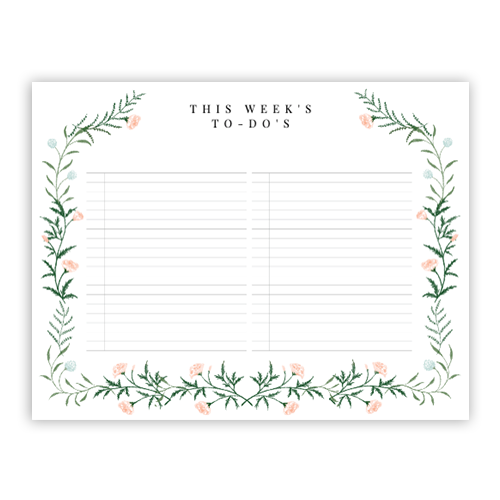 Floral To-Do's Planner