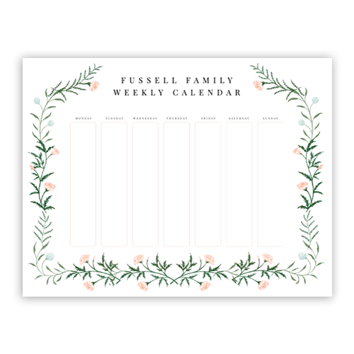Floral Weekly Planner