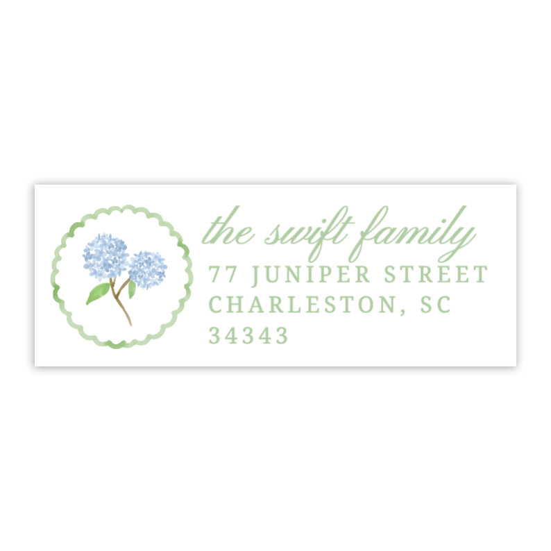 Hydrangea Address Labels