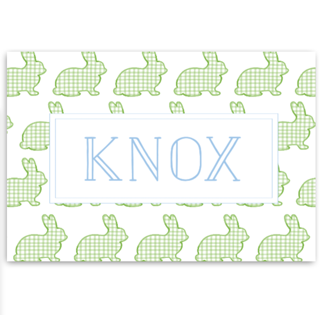 Gingham Bunny Placemat