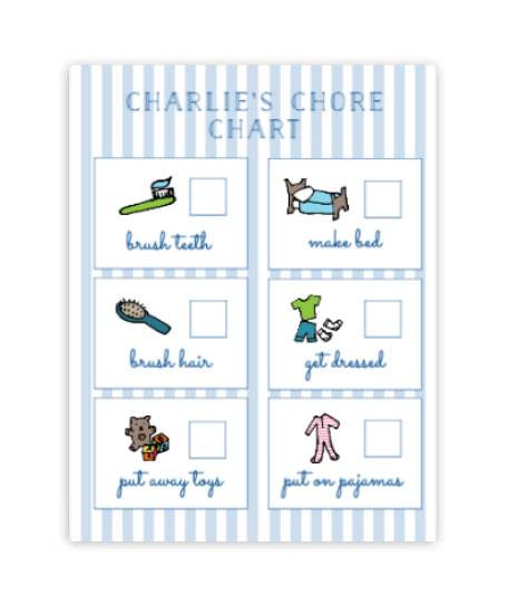 Blue Pastel Chore Chart