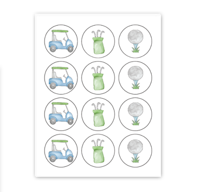 Golf Cupcake Toppers