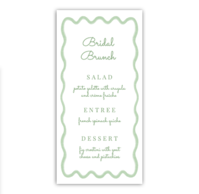 Green Wave Long Menu
