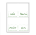 Green Wave Place Cards / Buffet Labels