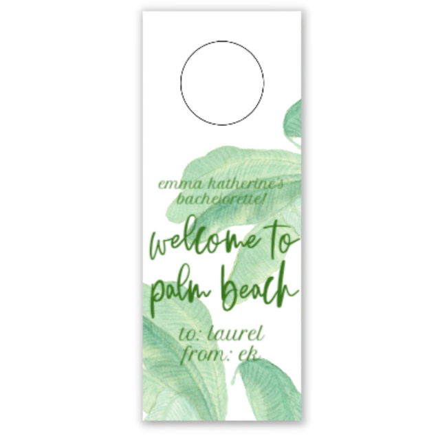 Palm Beach Wine Tag