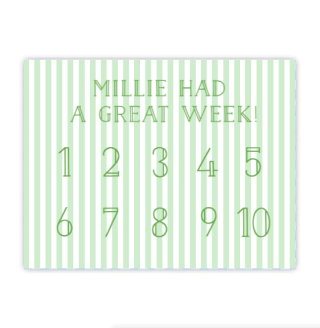 Green Pastel Stripe Reward System