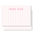 Pink Pastel Stripes Notecard