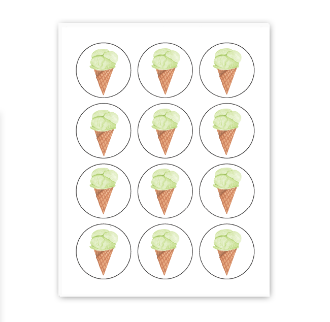 Ice Cream Cupcake Toppers