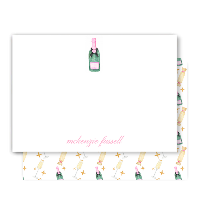 Pink Champs Notecard