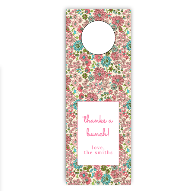 Itty Bitty Floral Wine Tag