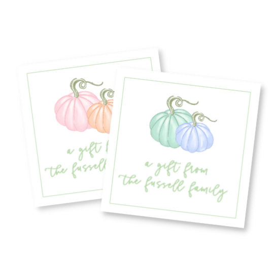 Pastel Pumpkin Gift Tags / Stickers
