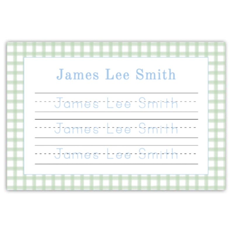 Gingham Name Placemat