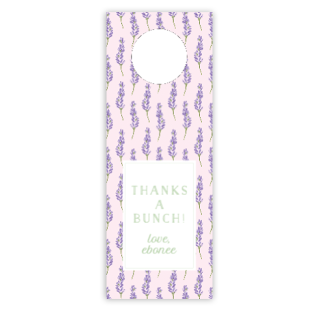Lavender Wine Tag