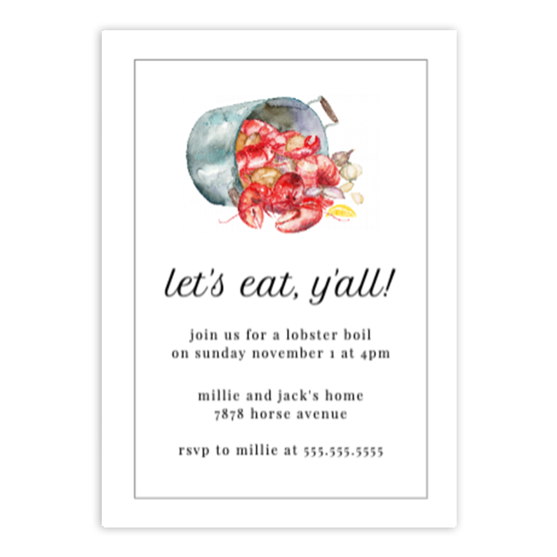 Lobster Boil Invitation