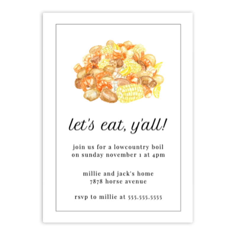 Shrimp Boil Invitation