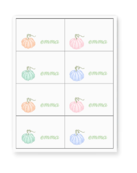 Pastel Pumpkin Placecards