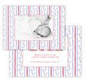 Red & Blue Baby Announcement