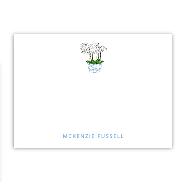 Orchid Flat Notecard