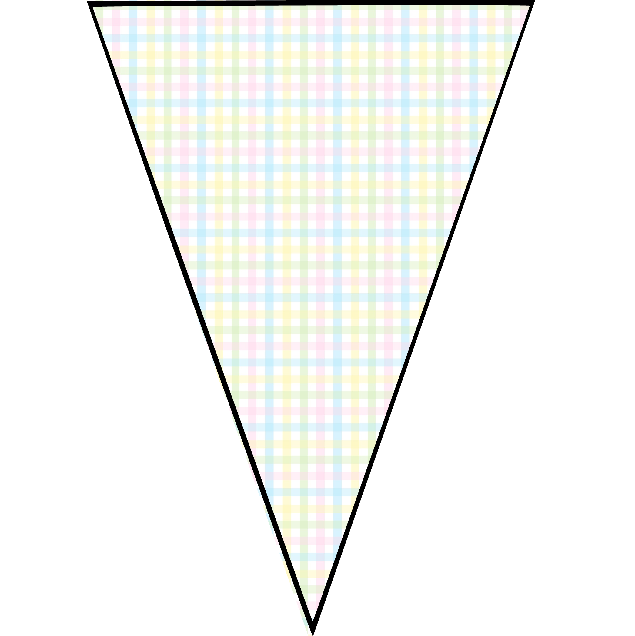 Pastel Plaid Pennant Banner