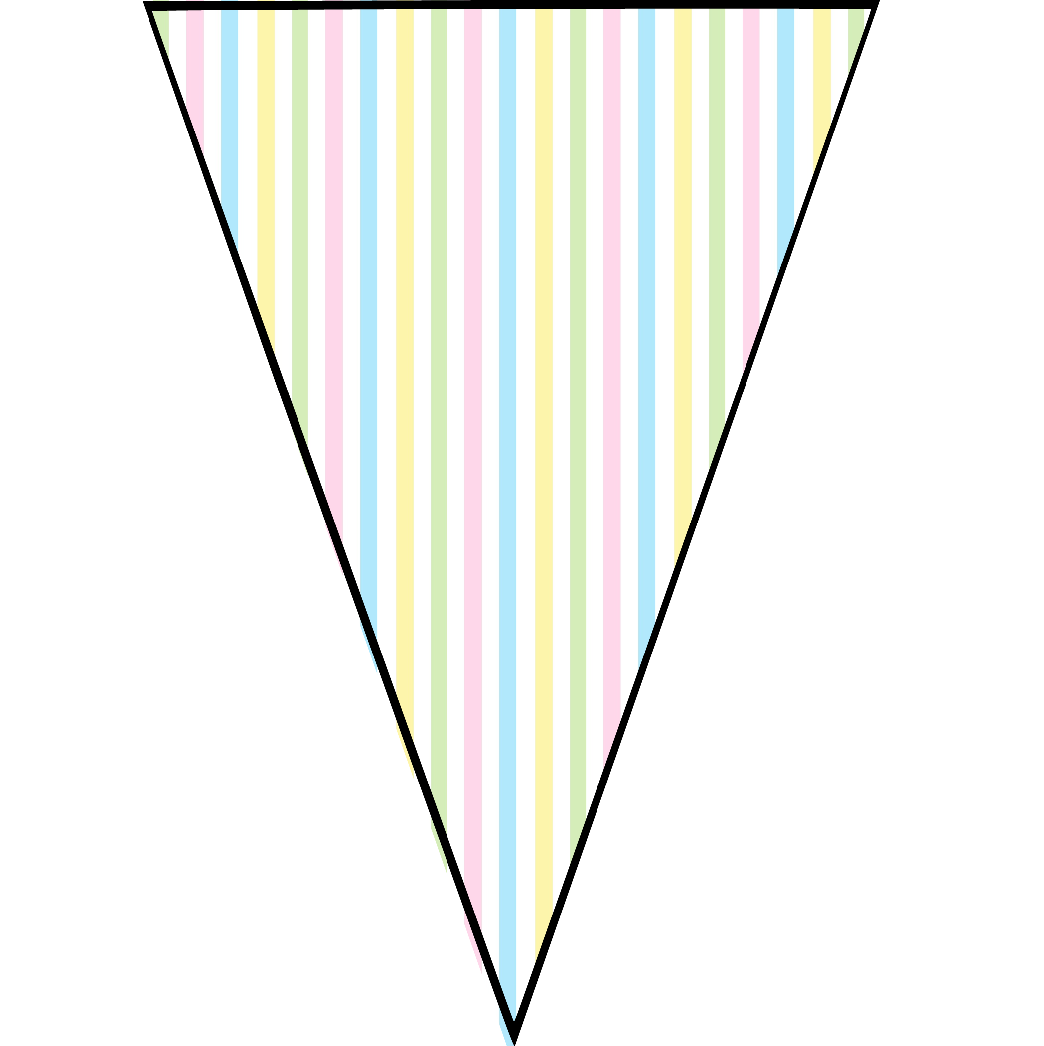 Pastel Stripes Pennant Banner