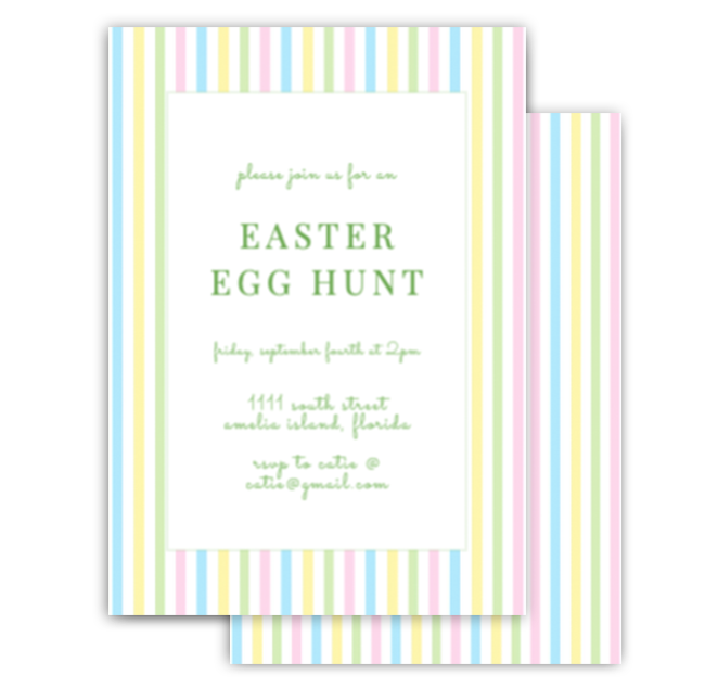 Pastel Stripes Invitation